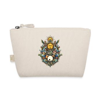 Sun Moon Music Jam Session Summer Festival Motif - Organic Pouch - nature - Front