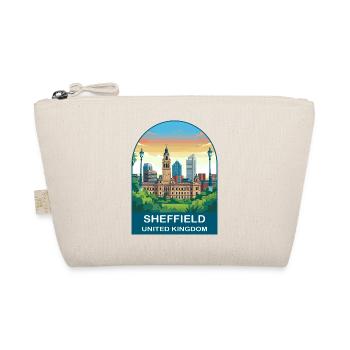 Sheffield Skyline UK Steel City Illustration - Organic Pouch - nature - Front