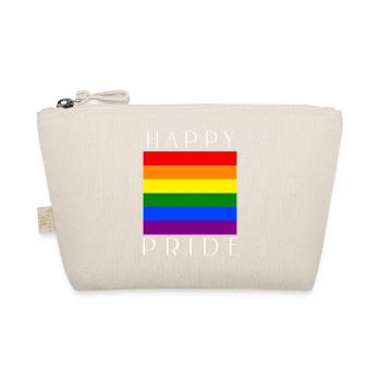 HAPPY PRIDE Rainbow lgbtqia+ - Organic Pouch - nature - Front