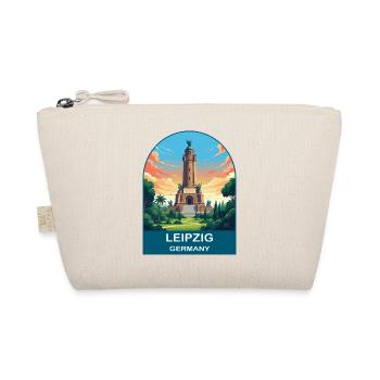 Leipzig Germany Monument Vintage Travel Poster - Organic Pouch - nature - Front