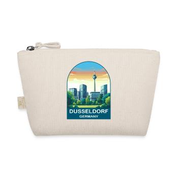 Düsseldorfer Deutschland Skyline Vintage-Reiseplakat - Bio-Täschchen - Natur - Vorne