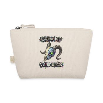 Cyber Goat - Hard Skull Soft Heart - Organic Pouch - nature - Front