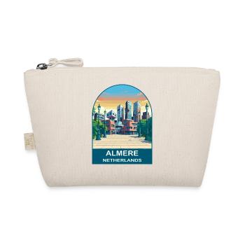 Almere Netherlands Modern Skyline Vintage Art - Organic Pouch - nature - Front