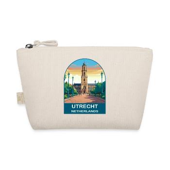 Utrecht Niederlande Domturm Vintage-Reisekunst - Bio-Täschchen - Natur - Vorne