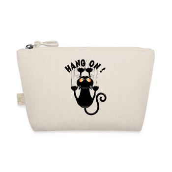 "HANG ON !" Funny Cat Meme Hanging on - Organic Pouch - nature - Front