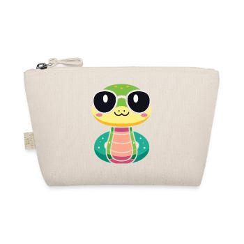 Cool Kawaii Cute Snake - Organic Pouch - nature - Front
