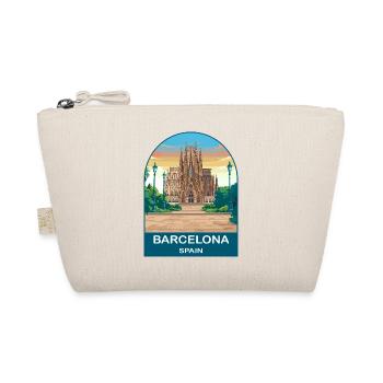 Affiche de voyage vintage de Barcelone, Espagne - Trousse biologique - nature - Devant