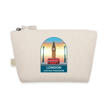 London UK Vintage Travel Poster Art - Organic Pouch - nature - Front