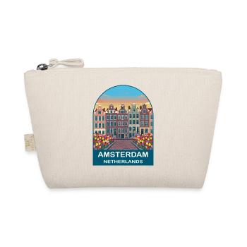 Amsterdam Netherlands Vintage Poster - Organic Pouch - nature - Front