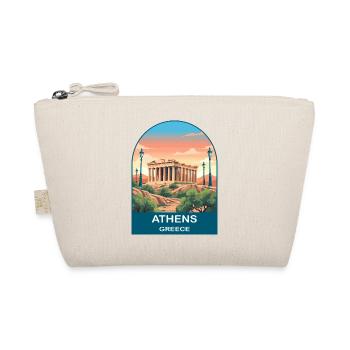 Athens Greece Vintage Travel Poster Art - Organic Pouch - nature - Front