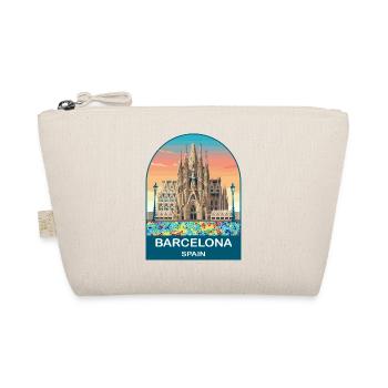 Affiche de voyage vintage de Barcelone, Espagne - Trousse biologique - nature - Devant