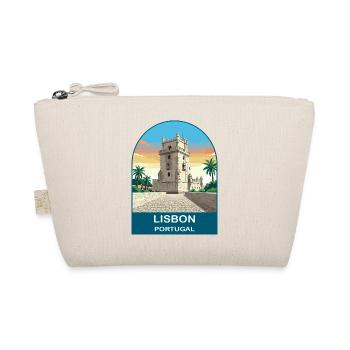 Lissabon Portugal Vintage Reiseplakat-Kunst - Bio-Täschchen - Natur - Vorne