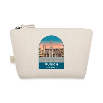 Affiche de voyage vintage de l’hôtel de ville de Munich, Allemagne - Trousse biologique - nature - Devant