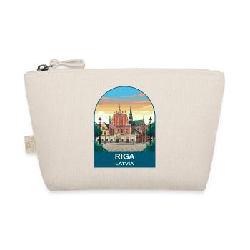 Riga Latvia Vintage Travel Poster Art - Organic Pouch - nature - Front