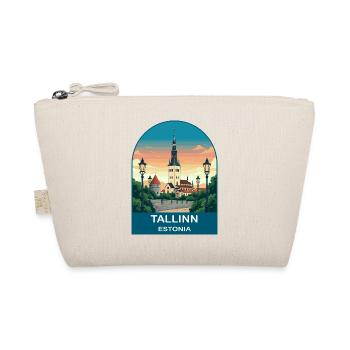 Tallinn Estonia Vintage Travel Poster Art - Organic Pouch - nature - Front