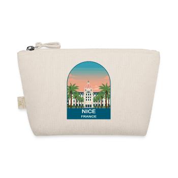 Nice France Riviera Vintage Travel Poster Art - Organic Pouch - nature - Front