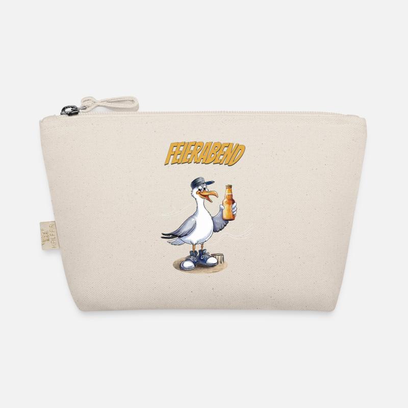 Feierabend Möwe Bierlustiger Spruch Bio-Täschchen