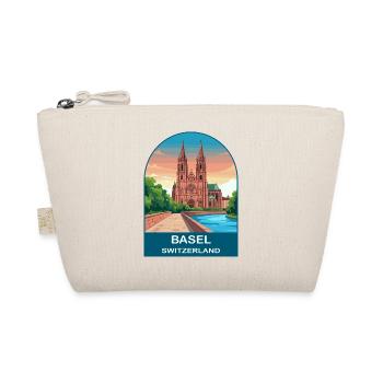 Basel Schweiz Vintage Reiseplakat-Kunst - Bio-Täschchen - Natur - Vorne