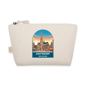 Antwerp Belgium Vintage Travel Poster Art - Organic Pouch - nature - Front