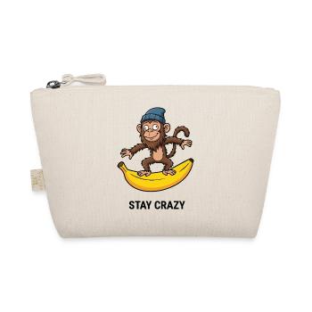 Crazy Monkey on Banana Tee - Organic Pouch - nature - Front