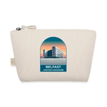 Belfast UK Vintage Travel Poster Art - Organic Pouch - nature - Front