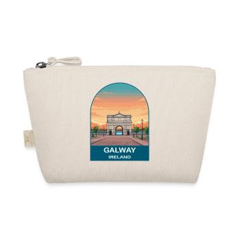 Galway Irland Vintage-Reiseposter-Kunst - Bio-Täschchen - Natur - Vorne