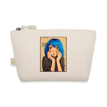 Blue Haired Surprise Portrait - Organic Pouch - nature - Front