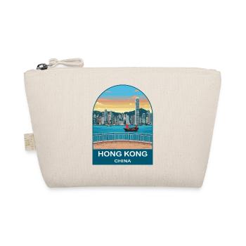 Hongkong Victoria Harbour Vintage-Reiseplakat - Bio-Täschchen - Natur - Vorne