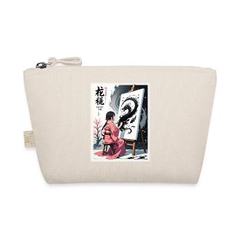 Sakura Dragon Ink Painting - Organic Pouch - nature - Front