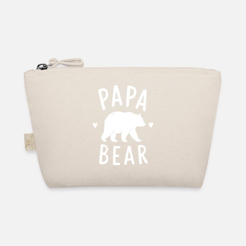 Silhouette de Papa Ours avec des cœurs Trousse biologique