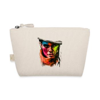 Portrait en couleur avec des rayures vives - Trousse biologique - nature - Devant