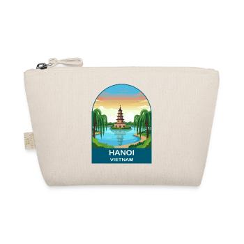 Hanoi Vietnam Pagode Vintage-Reiseposter - Bio-Täschchen - Natur - Vorne