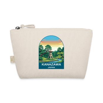 Kanazawa Japan Kenrokuen Vintage Travel Art - Organic Pouch - nature - Front