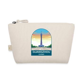 Guangzhou China Canton Tower Vintage Travel Poster - Organic Pouch - nature - Front