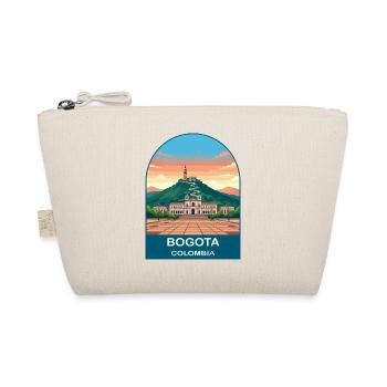 Bogota Colombia Skyline Vintage Travel Art - Organic Pouch - nature - Front