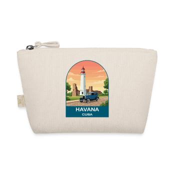 Havana Cuba Vintage Classic Car Travel Poster - Organic Pouch - nature - Front