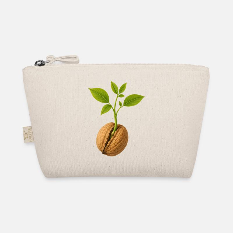 Small Grows Large Walnut Design Organic Pouch