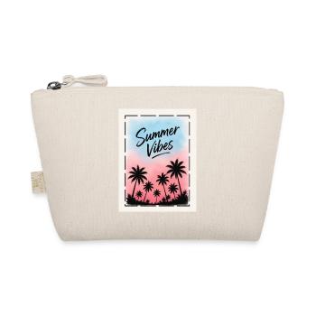 Summer Vibes Retro Palmen Design - Bio-Täschchen - Natur - Vorne