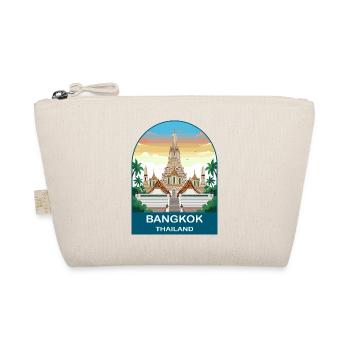 Bangkok Thailand Temple Vintage Travel Poster Art - Organic Pouch - nature - Front