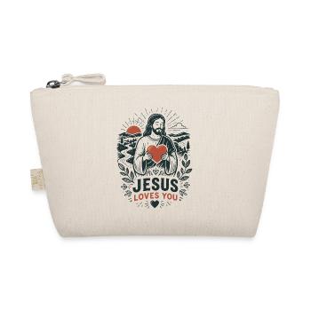 Jesus Loves You Peaceful Art - Bio-Täschchen - Natur - Vorne