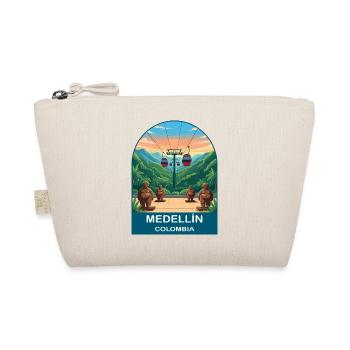 Medellin Colombia Botero & Metrocable Travel Art - Organic Pouch - nature - Front