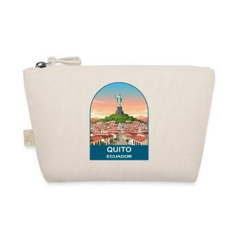 Quito Ecuador El Panecillo Vintage Travel Art - Organic Pouch - nature - Front