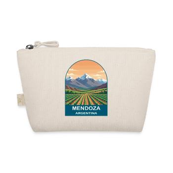 Mendoza Argentina Vineyard & Andes Travel Poster - Organic Pouch - nature - Front