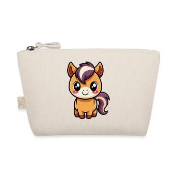 Cute chibi bangs with purple mane - Organic Pouch - nature - Front