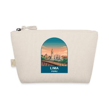 Lima Peru Cityscape Vintage-Reiseposter-Kunst - Bio-Täschchen - Natur - Vorne