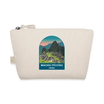 Machu Picchu Peru Inca Ruins Vintage Travel Art - Organic Pouch - nature - Front