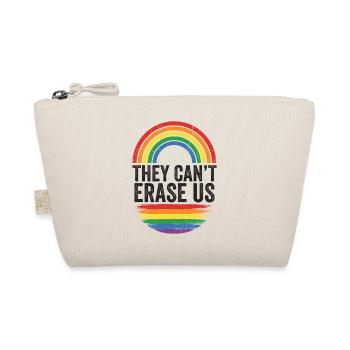 LGBTQ Pride Month - They Cant Erase Us - Organic Pouch - nature - Front