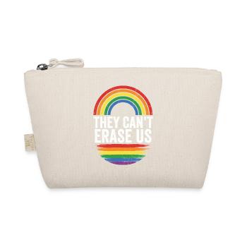 LGBTQ Pride Month - They Cant Erase Us - Organic Pouch - nature - Front