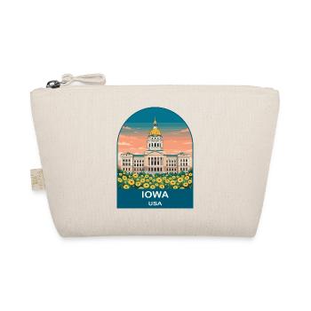 Iowa USA Vintage Travel Poster Art - Organic Pouch - nature - Front
