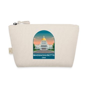 Massachusetts USA Vintage Travel Poster - Organic Pouch - nature - Front